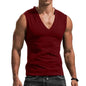 Men's Summer Cotton V-Neck Gym Tank Top