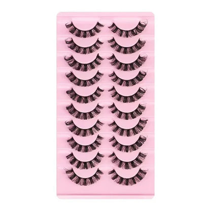 10Pairs 3D Mink Lashes Russian Strip Lash Dramatic False Eyelashes Faux Cils Makeup Fake Eyelash Extension Maquiagem