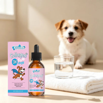 60ML Collagen Pet Care Drops Gentle Formula Improve Pets Hair & Skin Health Daily Nutritional Supplement Dog Care Liquid Drops