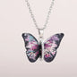 Huitan Aesthetic Butterfly Pendant Necklace for Women Silver Color/Gold Color Inlaid Shiny CZ Fashion Party Accessories Jewelry
