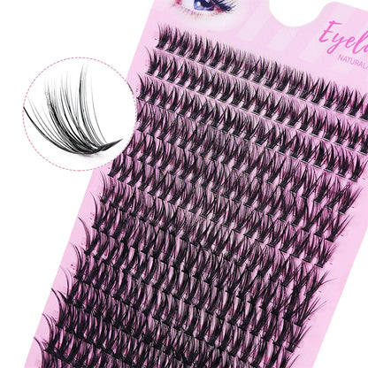 280pcs 40D Clusters False Eyelashes DIY Volume Individual Wispy Fluffy Lash Extensions for Makeup