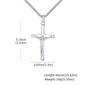 Stainless Steel Cross Necklace Catholicism Jesus Pendant Gold Color Collar Church Prayer Faith Jewelry for Men Women Gift