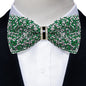 Sparkle Rhinestone Bow Ties for Men Pre-Tied Diamond Sequin Bowtie with Adjustable Length Wedding Party
