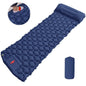 Outdoor Camping Inflatable Mattress Sleeping Pad With Pillows Ultralight Air Mat Built In Inflator Pump Hiking