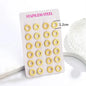 12 Pairs Pack Stainless Steel Round Shape Cubic Zircon Roman Numeral