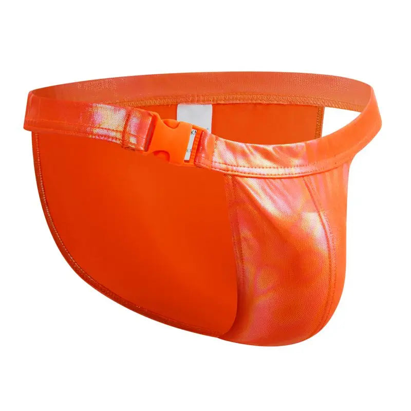 Leather Sexy Gay Male Bikini Men Underwear Brief and Swimwear All In One. You Can Use It As An Underwear or Swimwear,Up To You.