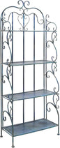 Outdoor Plant Stand,  4-Tier Metal Plant Stand Baker’s Rack, Decorative Patio Garden Storage