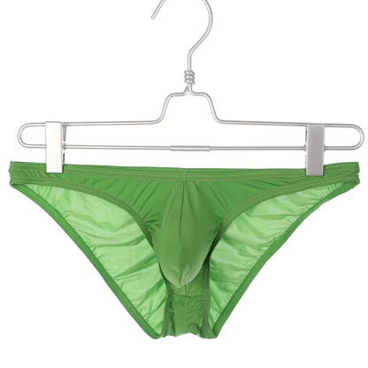 Wrinkle Large Size Briefs High Elastic Ice Silk Man Underwear
