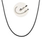 Black Waxed Cord Necklace for Women Minimalist Stainless Steel Clasp 2mm Waterproof Wax Rope Chain for Pendant 16/18/20inch