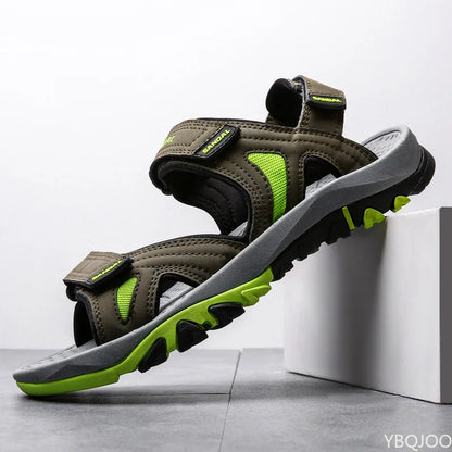 Men's Sandals 2022 Beach and Sea Casual Shoes Sandal for Men Summer Male New Slippers Wears Genuine Leather Man Flip Flops
