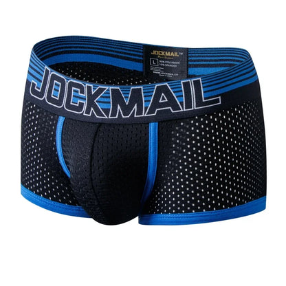 Sexy Men Underwear Boxer Shorts New Trunks Mens Boxershorts Underware Boxers Funny  Low Waist Nylon Mesh Breathable Quick Drying