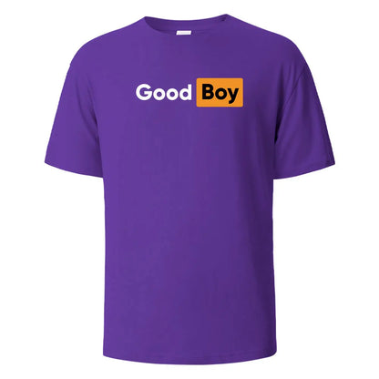 Good Boy Print T-Shirt Summer Tees For Men Women 100% Cotton O-neck Oversize Casual Short sleeved Tops