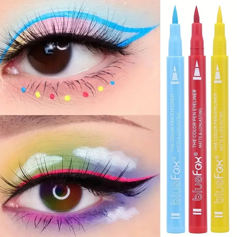 12-Color Waterproof Liquid Eyeliner and Face Paint Pen Set
