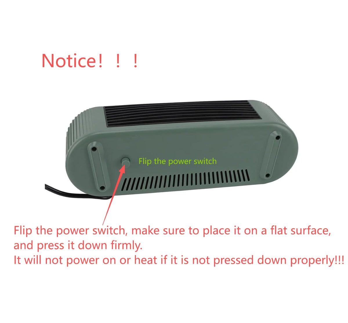 AOFEN Desktop Personal Heater Level 2 (800W-1000W) Rapid Heating in 2 Seconds Compact Size Office Space Heater Foot Warmer with Automatic Power-Off