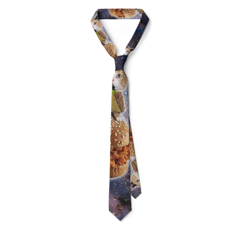New Fashion Funny Men Tie 3D Printing 8CM Slim Business Tie Daily Dating Holiday Party Shirt With Tie Novelty Trendy Gift 2022