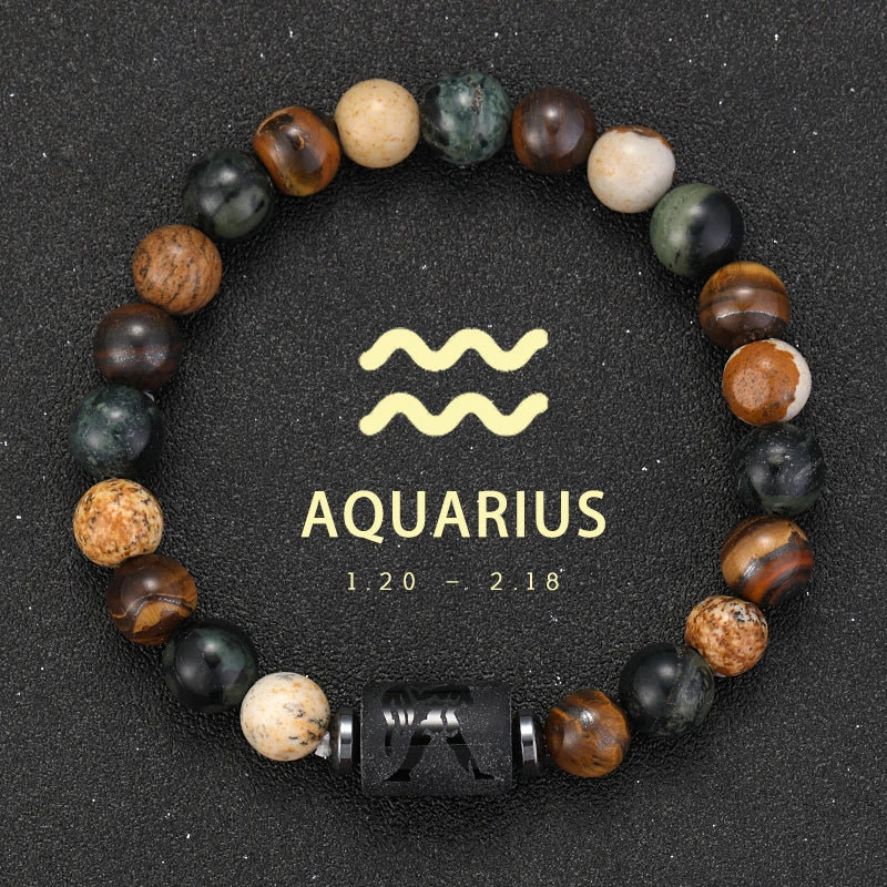 Sagittarius Zodiac Bracelet Natural Stone