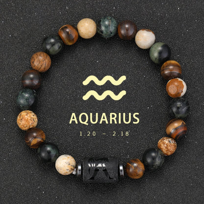 Sagittarius Zodiac Bracelet Natural Stone