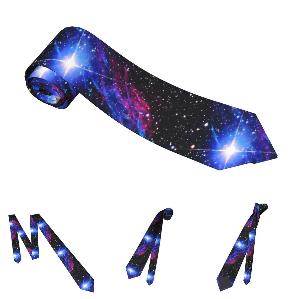 Galaxy Fantasy Nebula Star Neckties Unisex Polyester 8 cm Universe Space Sky Neck Tie Mens Casual Classic Accessories