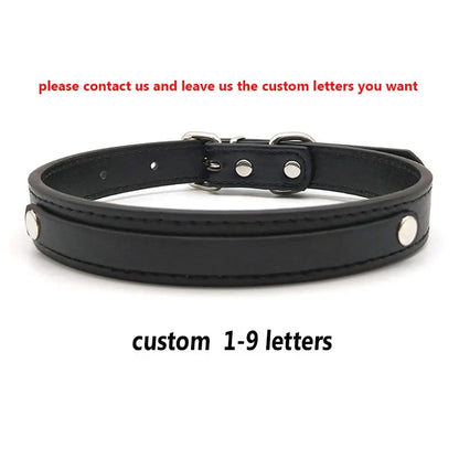 Sexy PU Leather Custom Name Letters Choker Collar Necklaces Men Women Personalized Cosplay Customized Chocker Jewelry