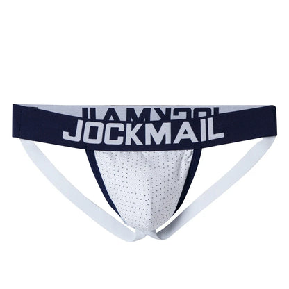 2pcs/Lot Men Underwear Jockstrap Thong Cotton Dot Print Sexy Sissy Mens Briefs Tangas De Homrbre Cueca Gay Underwear Breathable