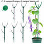 Climbing Plant Support Stakes Stackable Tall Poles with Ties Durable Plant Stem Holder for Indoor Outdoor Balcony Gardening