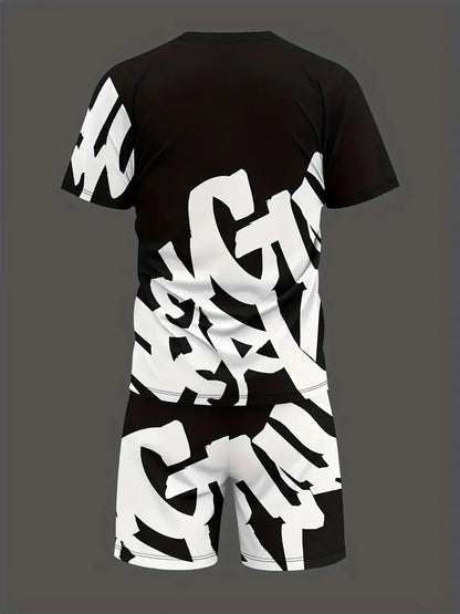 2026 Men's Street Casual 3D Letter Suit