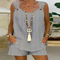 Plus Size Summer striped lady suit