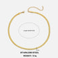 Hot Classic Unisex Flat Snake Chain Choker Necklace For Women Stainless Steel Herringbone Gold Silver Color Fashion Jewelry Gift