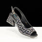 QSGFC 2024 Rhinestone Design INS Hot Sale New Arrivals African Shoes and Bag Set in Green Color Open Toe Comfortable Women Heels