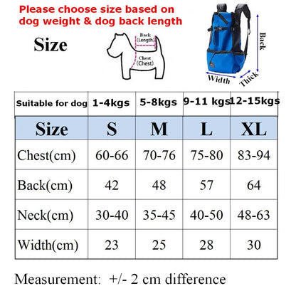 Hiking Pet Dog Carrier Travel Backpack Outdoor Ventilation Outdoor Sport Mesh