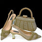 Women's Shoes and Bag Set with Rhinestone ED129