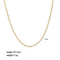 Minimalist Women's Geometric White Zircon Necklace Thin Bead Chain Pendant Non-fading for Casual Wear Birthday Gift