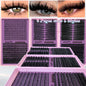 QUEENICE Three Fold Updated New DIY False Eyelash Extension 6 Mixed Styles Fluffy Voluminous Cat eye Spiky lash extensions