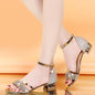 New Fashion Women's Sandals Gold and Silver Low Heel Casual Shoes