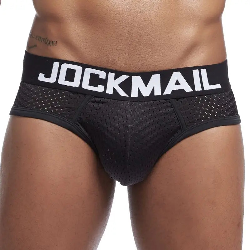 4pcs/lot Hollow Breathable Mens Slip Bikini Jockstrap Briefs Mens Panties Sexy Gay Men Underwear Sissy Sexy Men Brief Underpants