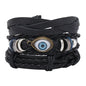 Modyle Multi-layer Gothic Leather Bracelet Set Punk Viantage Wings Charms Handwoven Bracelets for Men Jewelry Gifts