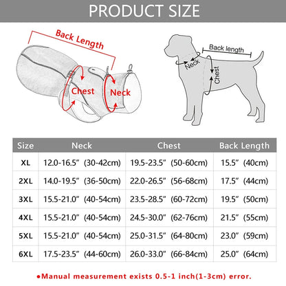 Waterproof Reflective Winter Coat for Large Dogs