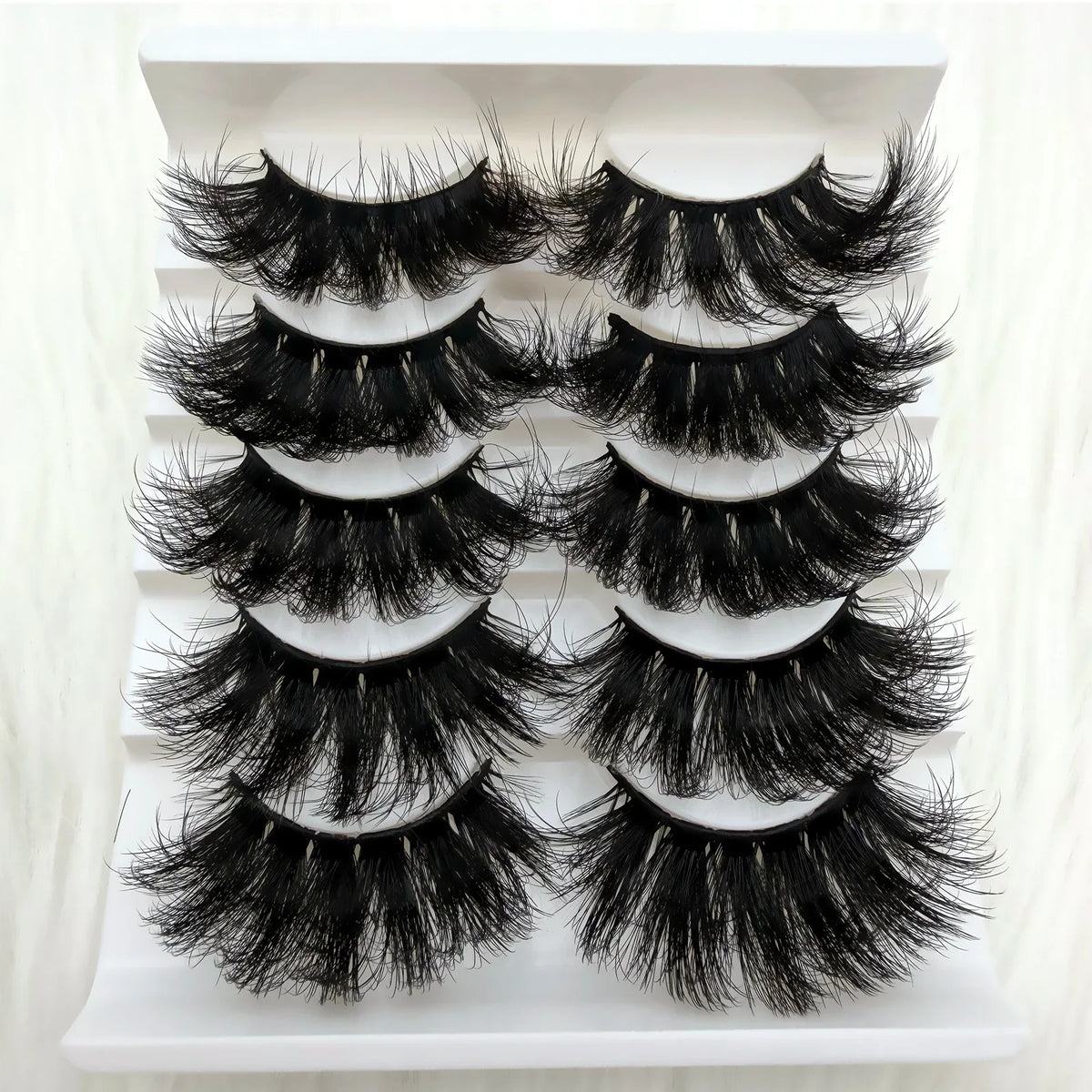 5 Pairs 3D Faux Mink Lashes Dramatic Volume Thick Lashes Fluffy Natural False Eyelashes Thick Dramatic Faux Mink Eyelashes