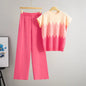 Casual Gradient Summer Knit Pants Sets Women Loungewear 2 Piece Women
