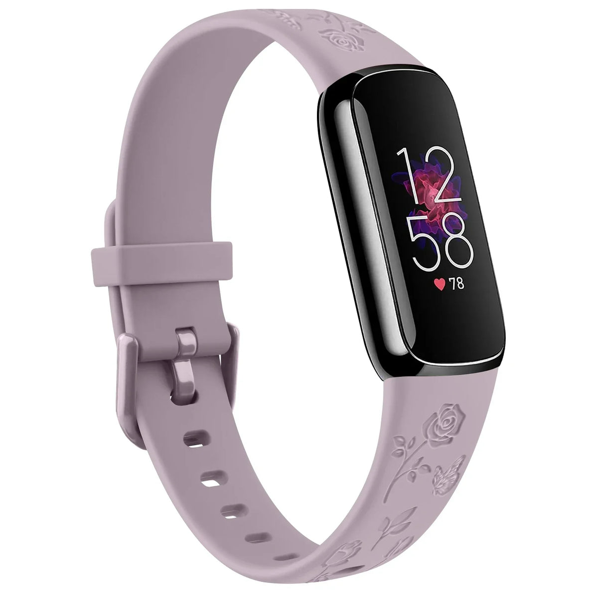 Fitbit Luxe Floral Engraved Band, Soft TPU