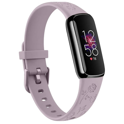 Fitbit Luxe Floral Engraved Band, Soft TPU