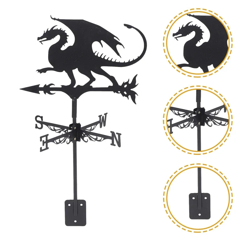 Cross Border Weather Vane, Metal Animal Flying Dragon Iron Outdoor Roof Garden Garden Decoration, Weather Vane Decoration Crafts