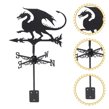 Cross Border Weather Vane, Metal Animal Flying Dragon Iron Outdoor Roof Garden Garden Decoration, Weather Vane Decoration Crafts