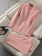 2Pcs Women's Temperament Set Long Sleeved Suit Casual Pants Fashion Slim Work Clothes For Business Commuting Work Events