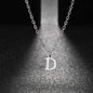 26 Letters A-Z Initial Pendant Necklaces for Women,Alphabet Pendant Rolo Chain Necklace,Simple Fashion Collar Jewelry Gift