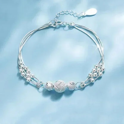 925 Sterling Silver Heart Shaped Necklace Bracelet Set for Women