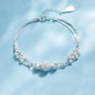 925 Sterling Silver Heart Shaped Necklace Bracelet Set for Women