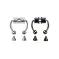 1/2/3/4/5pcs Fake Magnetic Stainless Steel Nose Rings, Non Piercing