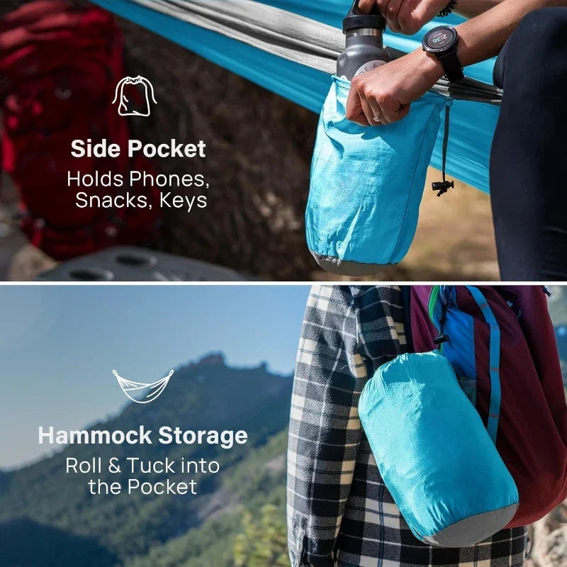 Camping Hammock Portable Hammocks with Tree Straps Attached Carry Bag