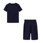 New Summer Round-Neck Solid Color Short-Sleeved Two-Piece Yoga Shorts
